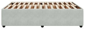 Estrutura de cama sem colchão 160x200 cm veludo cinzento-claro