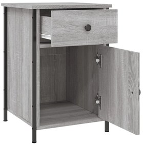 Mesas cabeceira 2 pcs 40x42x60cm deriv. madeira cinzento sonoma