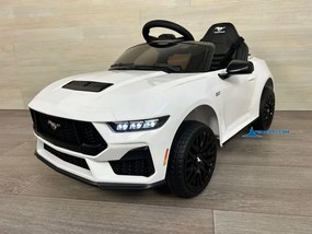 Carro elétrico para crianças Ford Mustang 12V, Rodas borracha Branco