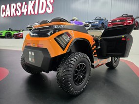 Carro Infantil eletrico McLaren Rally 12V assento de couro, pneus de borracha EVA Preto e Laranja