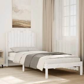 vidaXL Cama extra longa sem colchão 100x220 cm madeira maciça