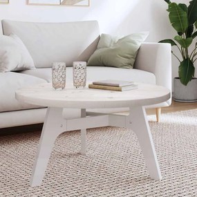 Tampo de mesa redondo Ø80x3 cm madeira de pinho maciça branco