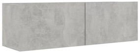 9 pcs conjunto de móveis de TV derivados madeira cinza cimento
