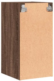 Armário parede c/ portas vidro 35x37x68,5 cm carvalho castanho