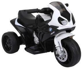 HOMCOM Mota BMW Elétrica Infantil 6V com Faróis Música Velocidade 2,5 km/h Preto para Crianças 18-36 Meses Preto 66x37x44 cm | Aosom Portugal