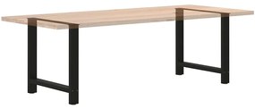 Pés para mesa de jantar pretos 2 peças 70x(72-73) cm aço
