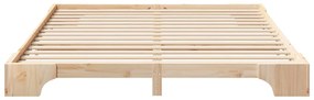 Estrutura de cama de chão Castanho 160 x 220 cm