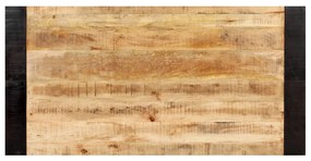Mesa de jantar 140x70x76 cm madeira de mangueira áspera maciça