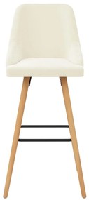 Bancos de bar 2 pcs veludo creme