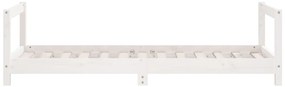Estrutura de cama infantil 80x160 cm pinho maciço branco