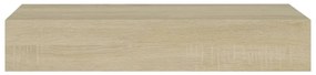 Prateleira de parede com gaveta MDF 60x23,5x10 cm cor carvalho