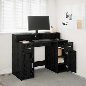 vidaXL Mesa Carvalho Preto 120x55x91 cm Madeira Engenharia