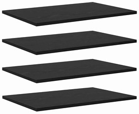 Prancha de Estante para Livros 4 pcs Preto 100 x 40 x 1.5cm