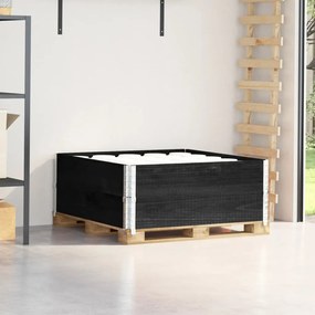 vidaXL Colares p/ paletes 2 pcs 100x100 cm madeira pinho maciça preto