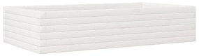 Vaso/floreira de jardim 110x60x23cm madeira pinho maciça branco