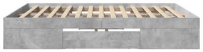 Estrutura cama s/ colchão 180x200cm cinza cimento