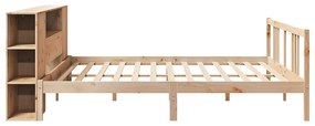Cama com estante sem colchão 180x200 cm pinho maciço