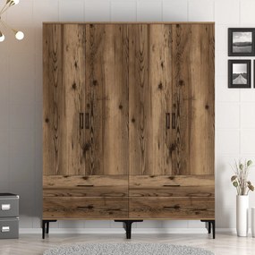 Roupeiro Kumsal TT – Nogueira – 160 cm x 47,5 cm x 201,4 cm