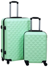 Conjunto de tróleis estojo rígido 2 pcs ABS verde hortelã
