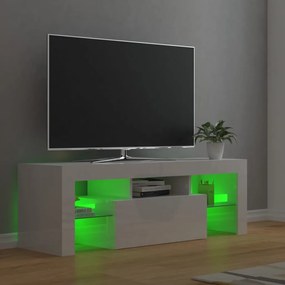 Móvel de TV Lu com Luzes LED - Branco Brilhante - Design Moderno