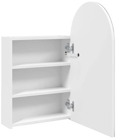 Armário espelhado arqueado p/ casa de banho c/ luz LED branco