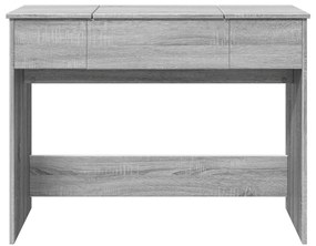 Toucador com espelho 100x45x76 cm cinzento sonoma