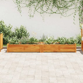 Canteiro elevado de jardim 200x50x25 cm madeira de acácia