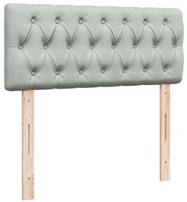 Cama boxspring com colchão 120x190 cm veludo cinzento-claro
