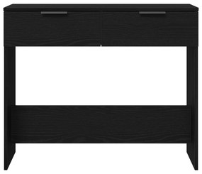 Mesa de Console vidaXL Preto Carvalho 90x36x75 cm Madeira de Engenhari