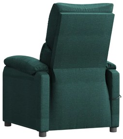 Poltrona de massagens tecido verde-escuro
