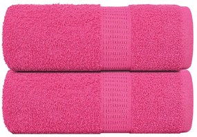 vidaXL Toalhas de rosto FROGN 2 peças Rosa 30x30 cm 360 g/m²