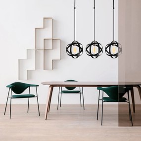 Candeeiro de Teto Gezegen – Preto – 89 x 25 cm