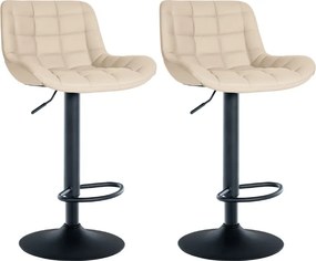 Banco de bar Lex Tecido creme