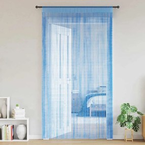 vidaXL Cortinas de fios 2 pcs 140x250 cm azul-claro