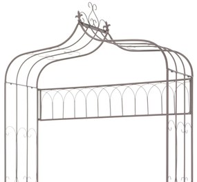 Banco de jardim 122 cm ferro antigo castanho