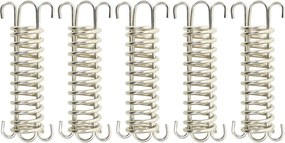 vidaXL Fixadores de mola p/ para-sol estilo vela 5 pcs aço inoxidável