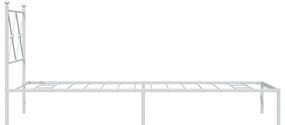 Estrutura de cama sem colchão com cabeceira 75x190 cm branco