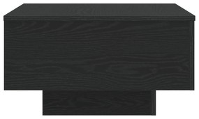 Mesa de Centro vidaXL com Luzes LED Carvalho Preto 55x55x31 cm