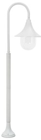 Candeeiro de pé para jardim E27 120 cm alumínio branco