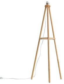 Candeeiro de pé tripé escandinavo madeira - Lou