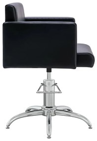 Cadeira de Cabeleireiro em Couro Artificial - Preto - Design Moderno
