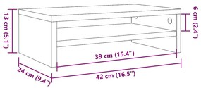 Suporte para monitor 42x24x13cm deriv. de madeira madeira velha