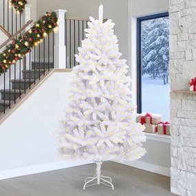 vidaXL Árvore de Natal Artificial Branco 270 cm PVC e Metal