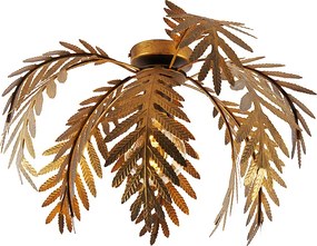 Plafon inteligente dourado 45 cm redondo com Wifi G95 - Botanica