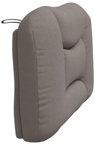 Almofadão de cabeceira 100 cm tecido cinzento-acastanhado