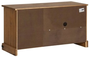 Armário para TV HALDEN com porta de correr Madeira maciça