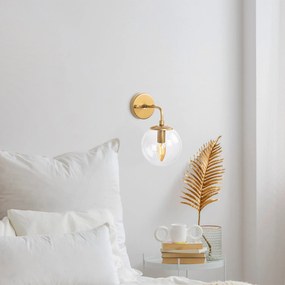 Candeeiro de Parede Horn – Dourado – 15 x 21 x 27 cm