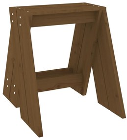 Bancos 2 pcs 40x40x45 cm pinho maciço castanho-mel