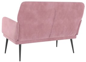 Banco 108x79x79 cm veludo rosa