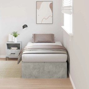 vidaXL Estrutura de Cama com Arrumação Cinza Betão 80x200 cm